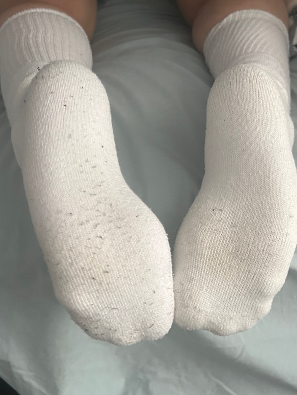 Women’s White Long Gym Socks